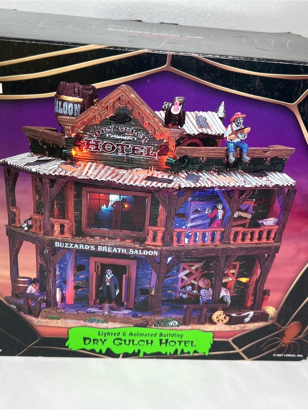 Lemax spooky town Dry Gulch Hotel Lighted Building
